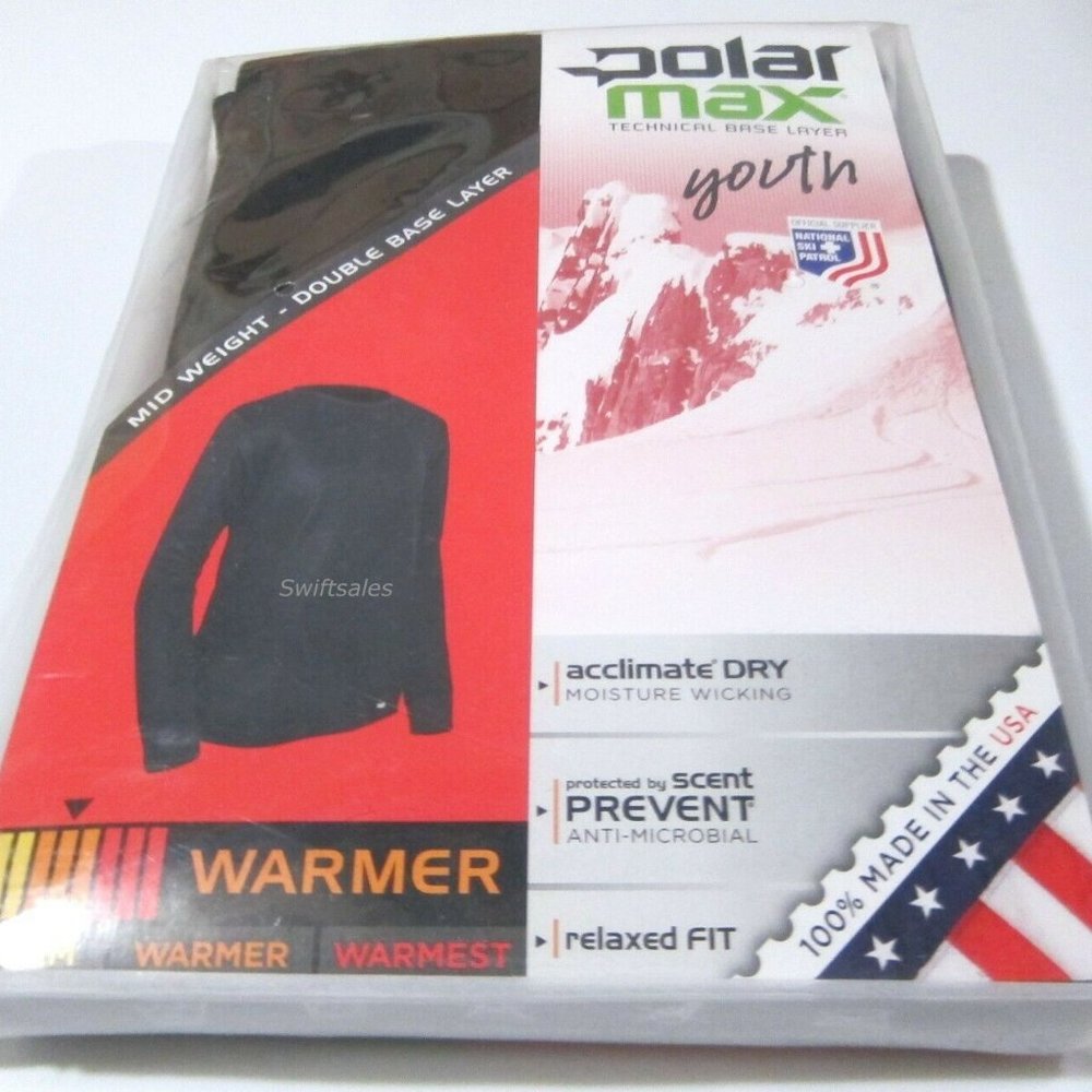 Polarmax Midweight Baselayer Youth Crew Top